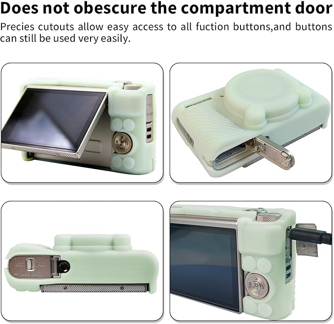 Easy Hood SX740 Camera Case, SX740 Camera Cover Silicone Sleeve Protective Case, Anti-scratch Soft Camera Body Skin for Canon PowerShot SX740/SX730 HS Digital Camera,Light Green