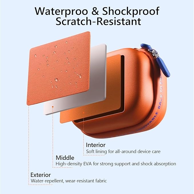 AuyKoo Carrying Case for DJI Osmo Action 6 Accessories, Waterproof Hard Carrying Bag for Camera Batteries Filter Mount, DJI Osmo Case Hard Shell Action Camera Bag