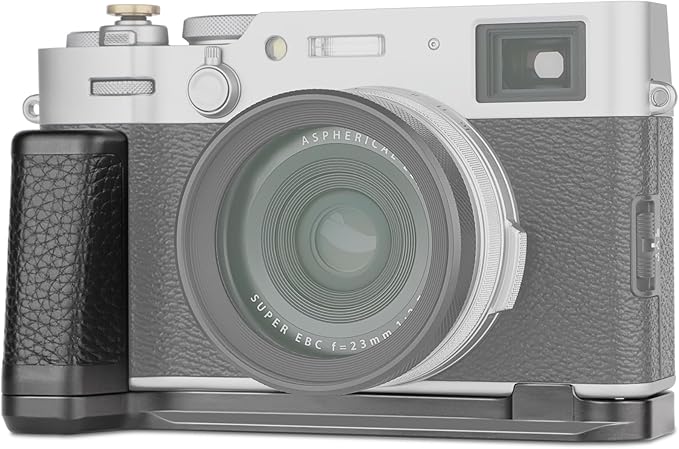Haoge Handle Hand Grip for Fujifilm Fuji X100VI Camera L-Shape Grip HG-XVIB fit Arca Swiss Kirk RRS Quick Release Plate Camera Benro Bracket
