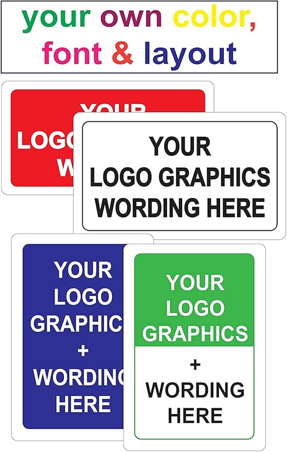 Custom Sign, Personalize it with your own Choice of Colors, Fonts. Heavy-Duty Rust-Free Aluminum Metal Sign, Lasts many years with outdoor protection. 18"x24" .04"