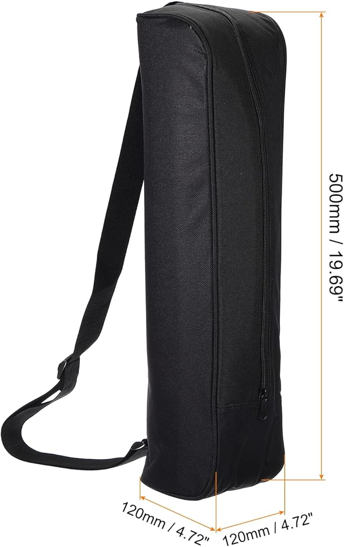 PATIKIL 20" x 5" x 5" Long Tripod Carrying Case Bag, Nylon Padded Carry Bag with Shoulder Strap for Camera Tripods Monopod Light Stand Microphone, Black