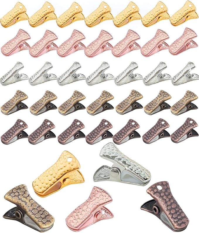 40 Pack Mini Alligator Clips with Steel Core & Non-Slip Silicone| Multipurpose Clips for Delicates, DIY Crafts, Office & Home(Mixing Colors)