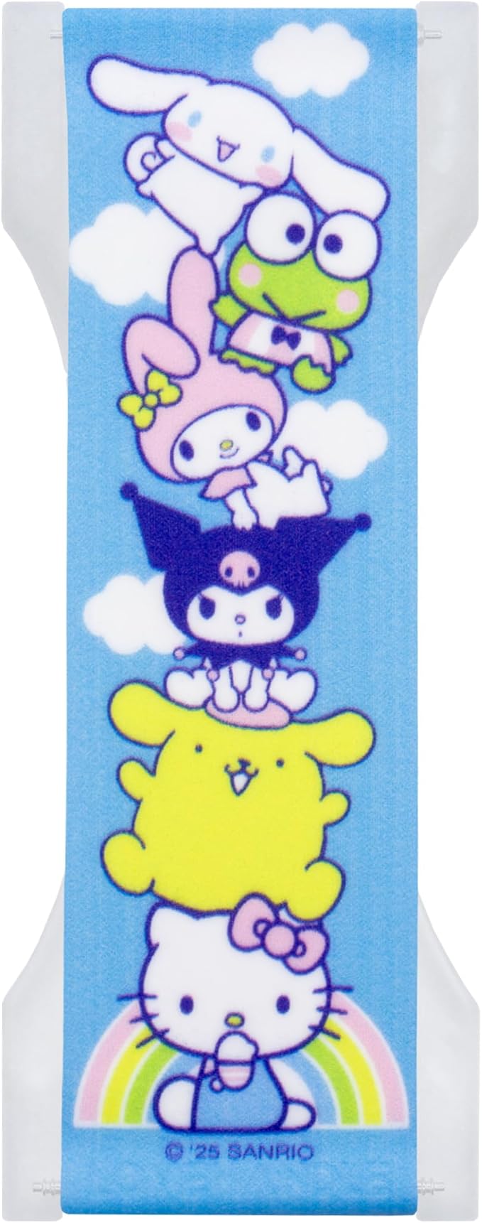 Hello Kitty and Friends Stack on Clear Base - Magnetic Phone Grip with Kickstand – Silicone Phone Strap for Smartphones & Tablets