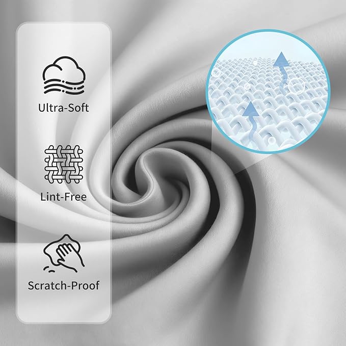 LOJWRY Eye Glass Clean Cloths 6*7in 6 Pcs, Individually Wrapped, High-Density, Ultra Soft, Scratch-Free Premium Microfiber Cleaning Cloth for Glasses, Camera Lens, Screen, Electronics, Tv, Eyeglass.