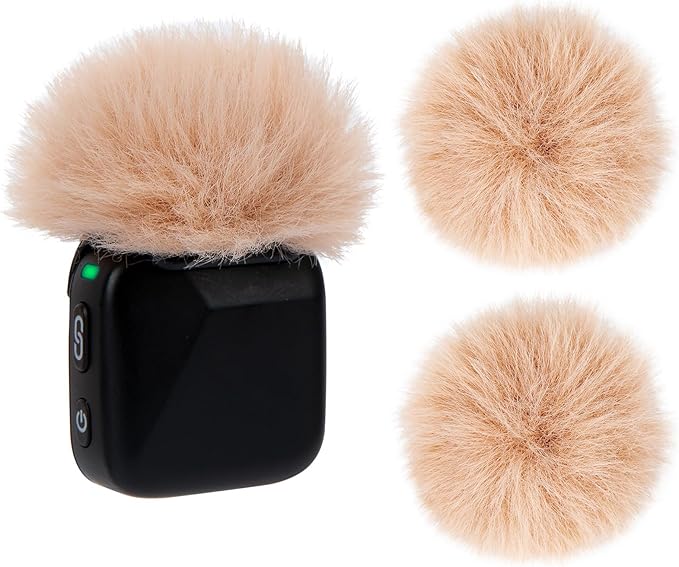 YOUSHARES Microphone Wind Muff Compatible with DJI Mic Mini - 2 Packs Furry Windproof Cover Suitable for DJI MINI 2024 Wireless to Reduce Wind Noise