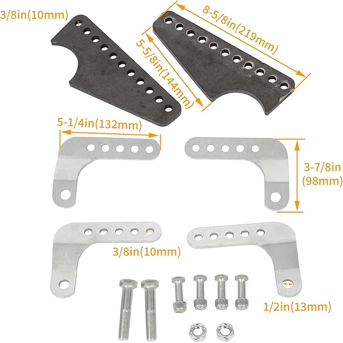 ECOTRIC New Coil Over Coil-Over Shock Mount Kit C2047 Adjustable Lower Brackets for Coil Overs