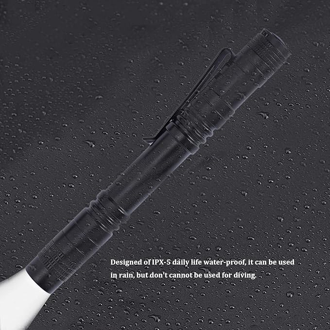 GzvvSvzoi LED Pen Flashlight, 6Pcs Pocket Flashlights Super Bright Slim Pen Light with Clip Waterproof Penlight for Inspection, Repair, Emergency Powered by 2*AAA Battery (not Included)