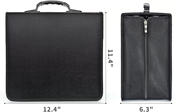 alavisxf xx CD Case, 432 Capacity DVD Case Holder, Heavy Duty Zipper Protective Movie Media Storage Organizer Binder Wallet for Car Home Office Travel (Black, 432 Capacity)