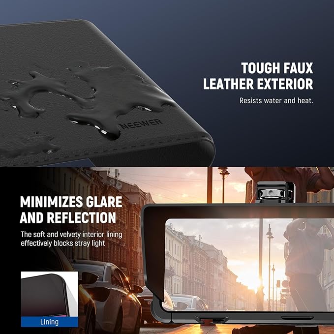 NEEWER Sun Shade Compatible with Sony Xperia PRO-1/1V Phone Cage (PA086/PA087), Quick Release Magnetic Anti Glare Sun Hood Visor for Outdoor Vlogging Mobile Photography, PA097