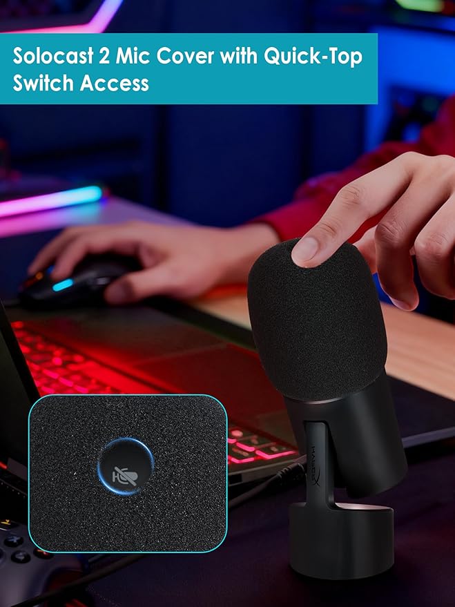SoloCast 2 Boom Arm - Upgraded SoloCast 2 Mic Arm With SoloCast 2 Pop fifter Compatible with HyperX SoloCast 2 Microphone by YOUSHARES