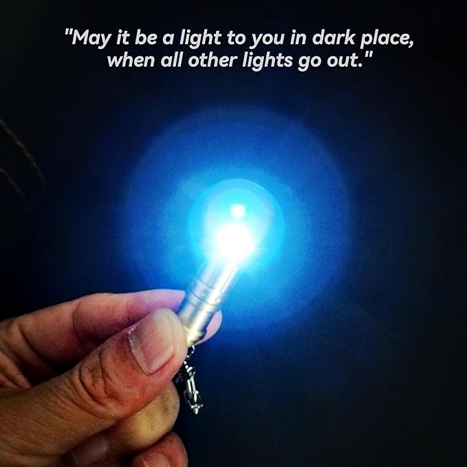 e1 Smallest Keychain Flashlight Micro Tiny Mini Keychain Light Long-Lasting Safety Light for Everyday Carry Emergencies Outdoor Dog Walking Hiking Camping Nice Gift for Parents Kids