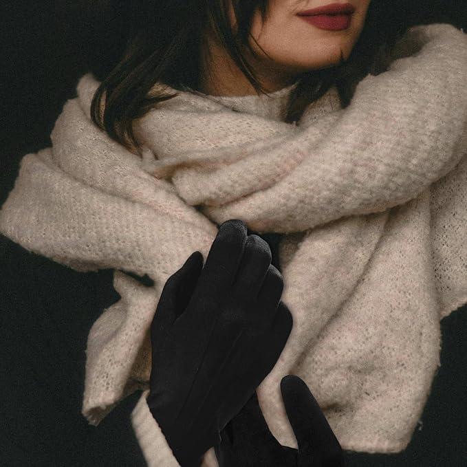 Achiou Women Winter Touchscreen Gloves Soft Comfortable Thermal Elastic Stretch Texting Glove for Traveling, Cycling, Running