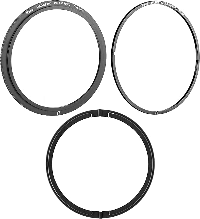 Kase Revolution 3 Piece Kit: 77mm Inlaid Adapter + 77mm to 82mm Magnetic Step Ring + 3D Installation/Removal Tool