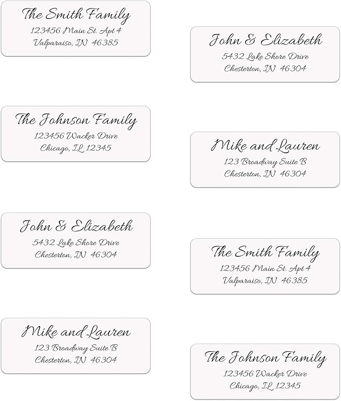 Personalized Return Address Labels - Simple Unique Design - Available in White, Clear, Kraft, Gold, or Silver Labels -120 Labels - 120 Envelope Seals Included - Made in The U.S.A. (Clear)