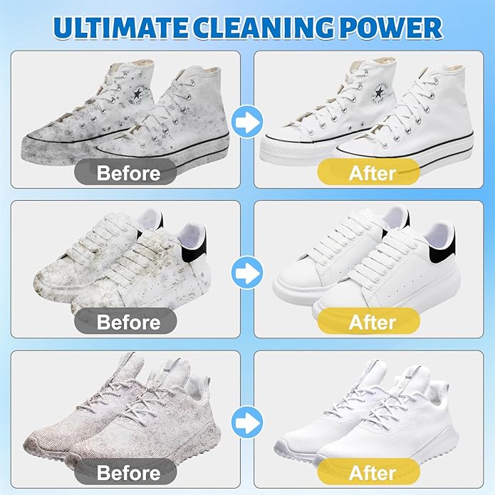Shoe Cleaner, Sneaker Cleaner Foam for Removing Stains and Dirt, Shoe Cleaning Kit for White Shoes