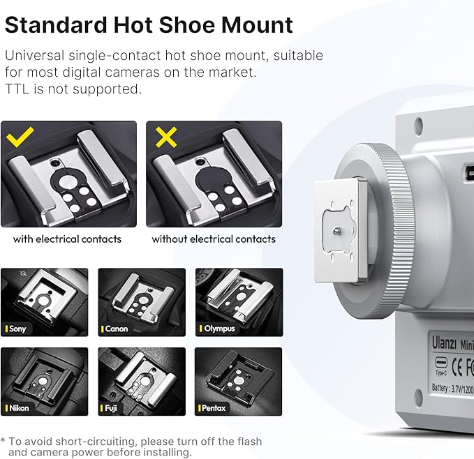 ULANZI HD02 Magic Arm Super Clamp Kit and F12 Mini Flash