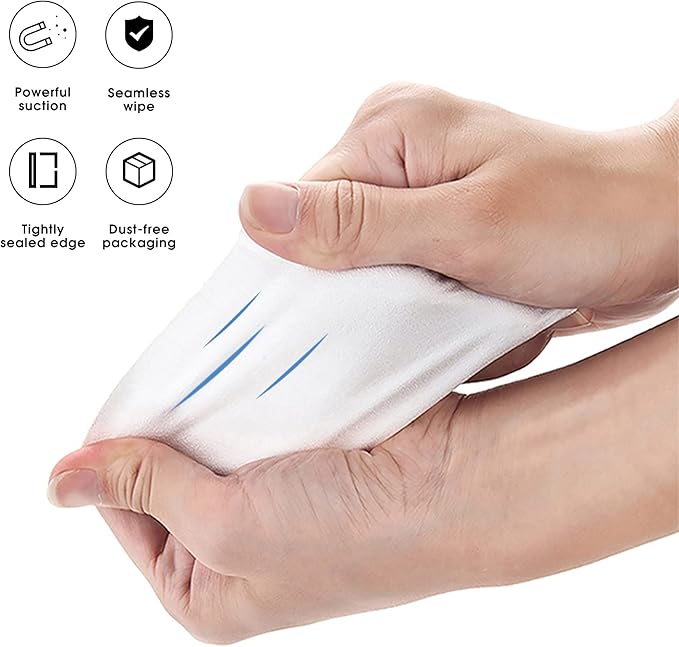VSGO 20pcs Microfiber Camera Cleaning Cloths, Durable Double-Sided Lens Cloths, Vacuum Packed, Compatible with Camera Lenses, Glasses, Phones, iPads & LCD Screens