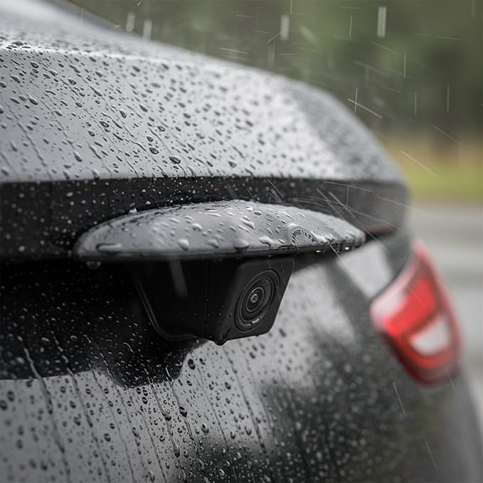 Backup Camera Rain Shield, Universal Car Rear View Camera Anti Rain Cover, Silicone Protection Cover for Reversing Cameras, Non Destructive Installation Protective Sticker for All Vehicles