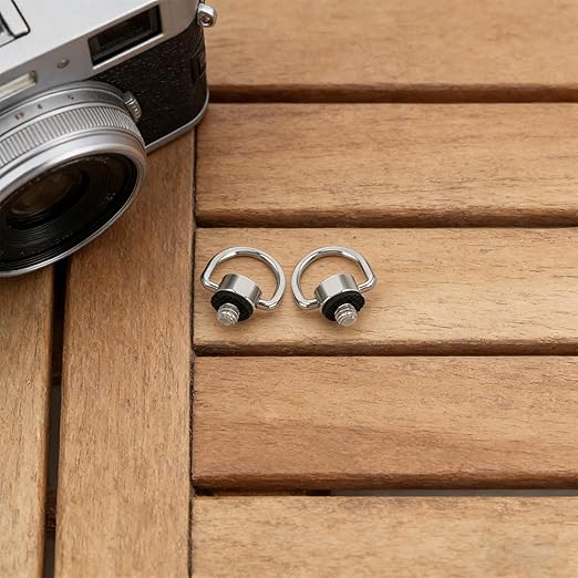 5pcs 1/4'' Thread Steel D Ring Screws - Metal Quick Release Plate Screws Tripod Mounting Accessories Compatible with DSLR Camera
