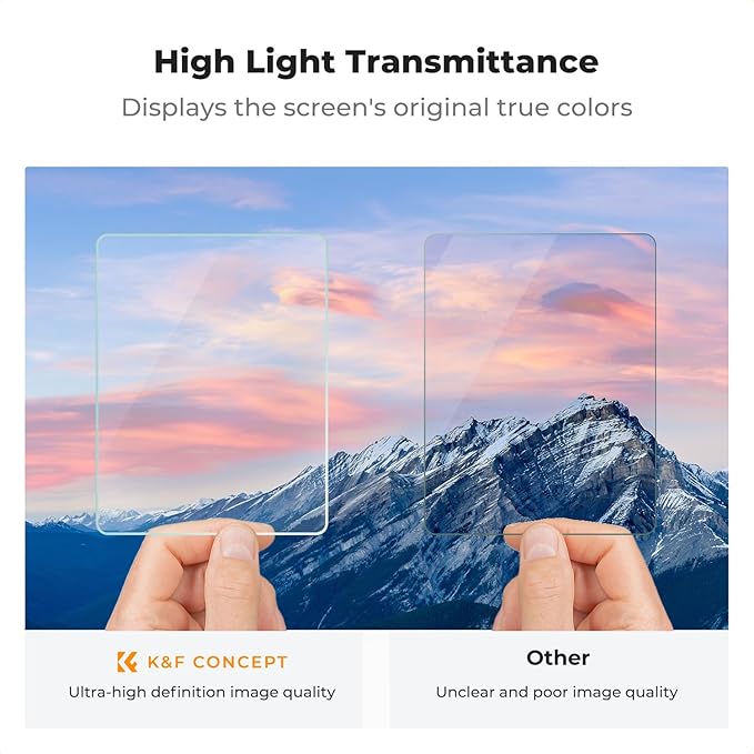 K&F CONCEPT 3 Pack Camera Screen Protector Compatible with Leica Q2/Q3, 0.3mm 9H Hardness Tempered Glass Cover Anti-Scratch Bubble-Free & Hot Shoe Cover