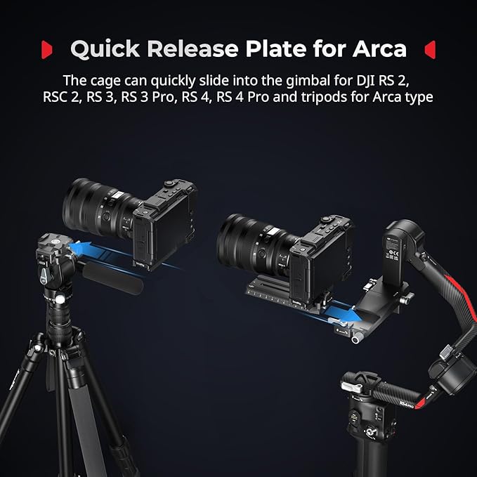 SmallRig ZR Camera Cage Kit for Nikon ZR, Full Cage with Rotatable NATO Rail Side Handle, Top Handle for ARRI and Cable Clamp for HDMI, Built-in Cold Shoe and Quick-Release Plate for Arca - 5468