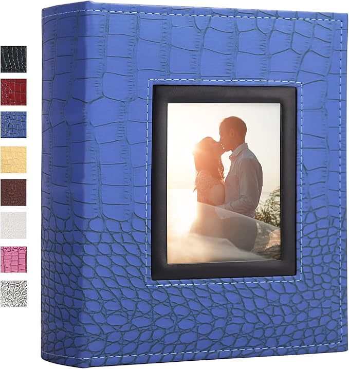 Vienrose Photo Album for 200 4x6 Photos Leather Cover Extra Large Capacity Picture Book for Wedding Baby Vacation
