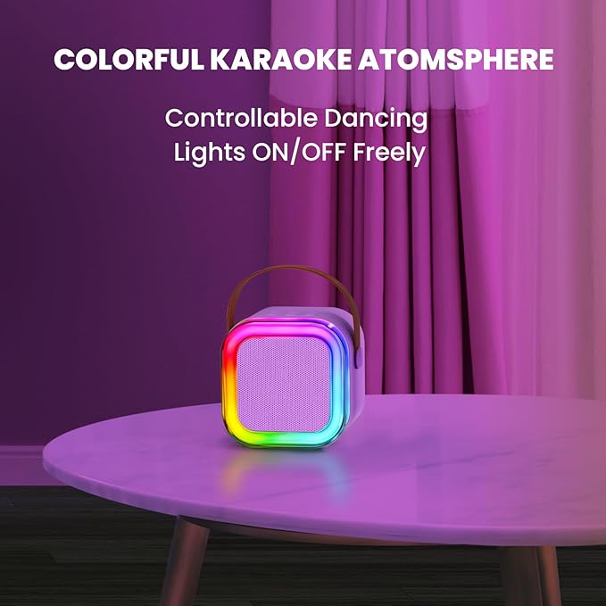 Mini Karaoke Machine for Kids, 2026 TOP Toys Birthday Gifts Ideas for Girls Ages 4, 5, 6, 7, 8, 9, 10, 12+ Years Old, Portable MP3 Player with 2 Wireless Mics for Family Home Party