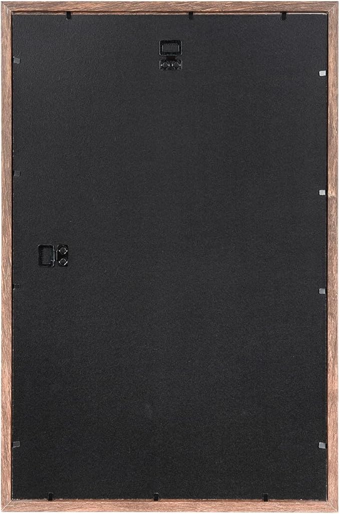 kennethan 11x17 Picture Frame Rottern Brown Set of 5, Wooden Poster Frame for Wall Mounting Display for Home, Office,Gallery,Holiday with Photos, Posters, Puzzles