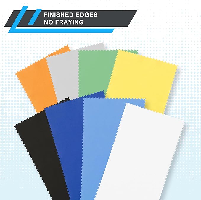 Eco-Fused Microfiber Cleaning Cloth - 5.5x3'' Microfiber Cloth - Pack of 18 Lens Cleaning Wipes - Cleaning Cloth for Glasses, Eyeglasses, Camera Lens & Phones