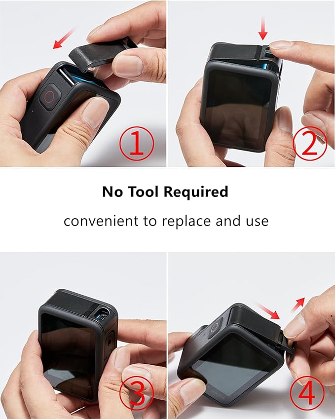 Replacement Side Door Battery Cover for Gopro, Pass Through Battery Door Cover with Type-C Charging Port, Repair Part Camera Accessories for Gopro 10/9/11/12/13 Black