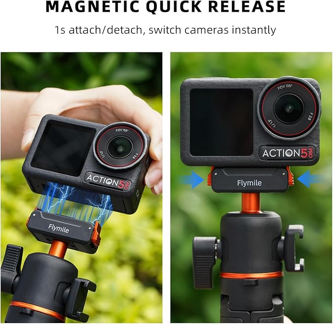 BRDRC Action 5 Pro Tripod Accessories, 21” Extension Rod Mini Table Desk Selfie Stick Portable Handle Grip Quick Release Stand with Cold Shoe for DJI Osmo Action 5 Pro 4 3 Camera