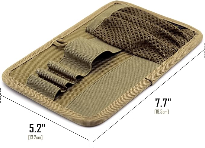 LIVANS Tactical Bag Insert Panel Organizer, Utility Admin Panel Hook and Loop Modular Organizer with Hook Fasteners for Packs Backpack or Messenger Bags