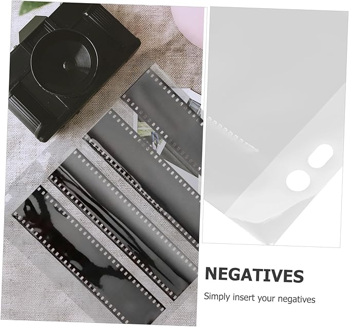 10pcs Negative Film Sleeves Document Holder Shop Ticket Holders Strips Storage Pouch for Film Negative Storage