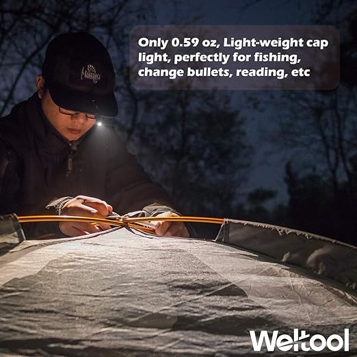 Weltool M6-Mini LED Cap Flashlight Ultra-Compact, 3000K Warm White EDC Pocket Light with Clip No-Glare Even Beam- High Color Rendering of 85% - Perfect Pen Light - for Inspection Reading by AAA Cell