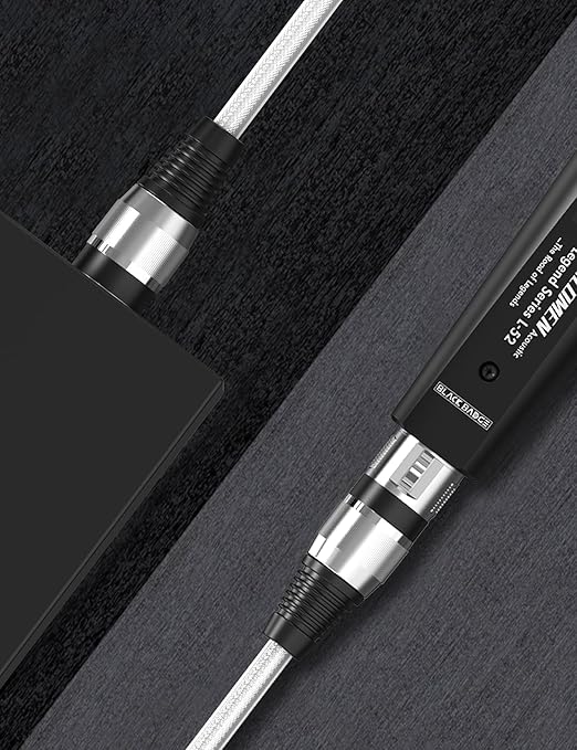 XLR Microphone Cable 50FT Male to Female Balanced Mic Cord with Oxygen-Free Copper 3-Pin XLR Connectors for Audio Mixer Studio Monitor PA System Microphone Podcast Recording