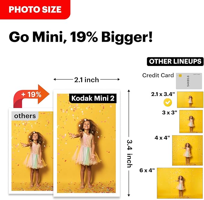 KODAK Mini Shot 2 Retro 4PASS 2-in-1 Instant Digital Camera and Photo Printer (2.1x3.4 inches) Initial 8 Sheets + 30 Sheets Bundle, Yellow