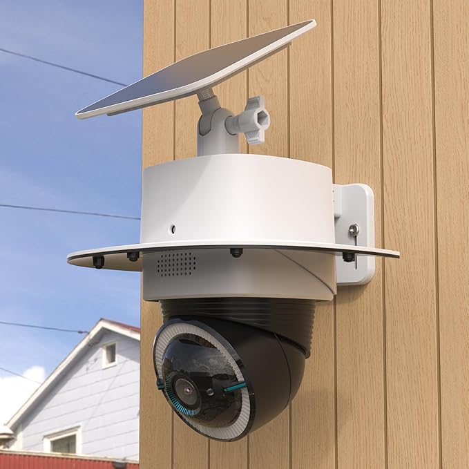 Koroao Rain Sun Shield Cover with Adjustable Mounting Bracket Compatible with eufy Security 4G LTE Cam S330 Camera (Sunshade Cover)