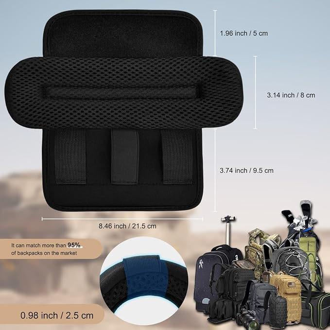 ZINZ 2-Pack Universal Wide Shoulder Pad with Ultra Thick Cushion for Bag Luggage Backpack Bag Crossbody