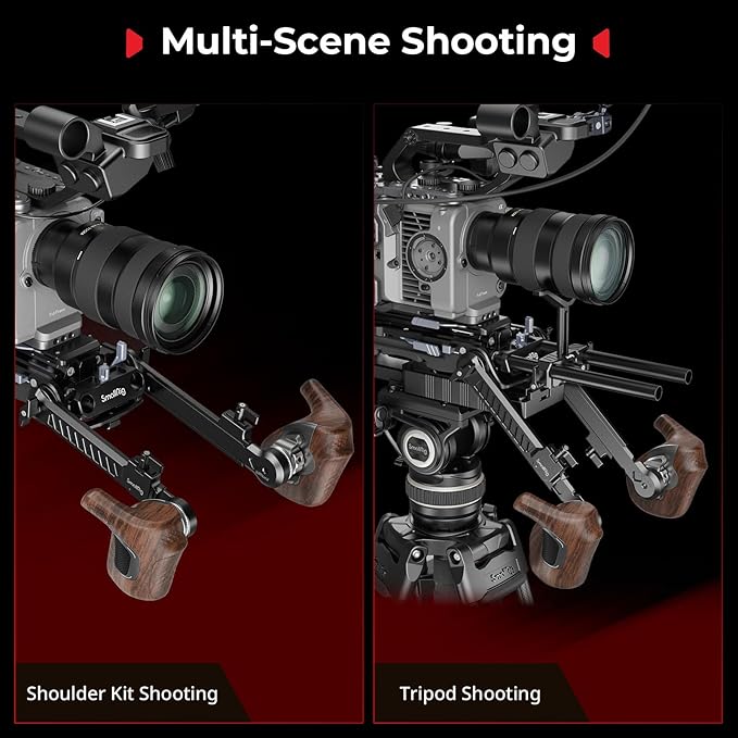 SmallRig Rotating Right-Side Wooden Handle for ARRI Rosette, Load Capacity to 15kg / 33lbs, Flexible Position Adjustment, Ergonomic Design & Anti-Slip Design