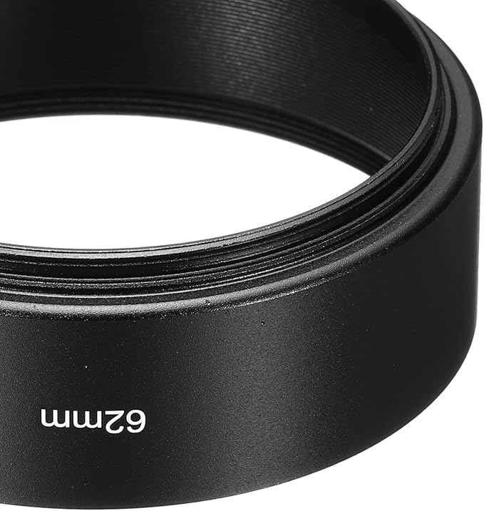PATIKIL 62mm Lens Hood, Standard Focus Frosted Surface Anti-Reflective Inside Hood for Camera Lens, Black for Nikon, for Fujifilm, for Pentax, for Leica