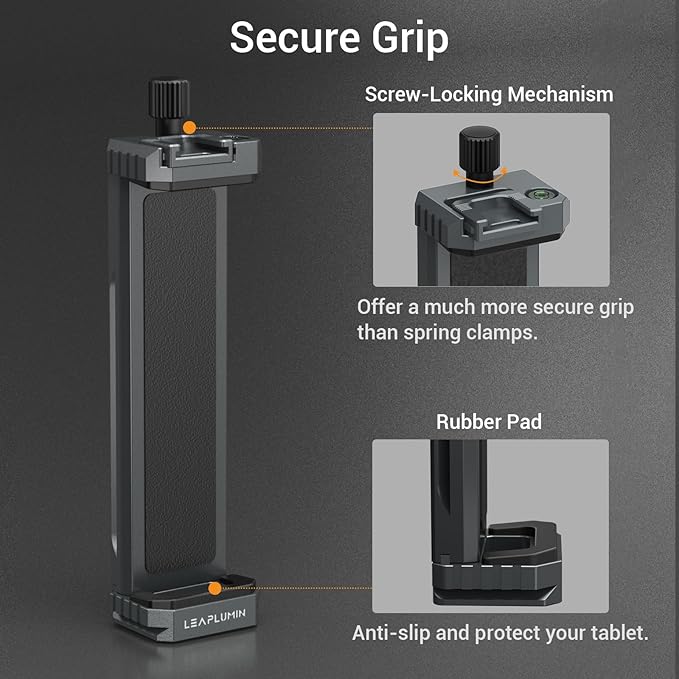 Tripod Mount Adapter for iPad, Aluminum Tripod Mount Holder for Tablet,Tablet Tripod Mount with 1/4" Screw,Universal Tripod Mount for iPad Mini,Compatible with 4.7"-12.9" Most Tablet
