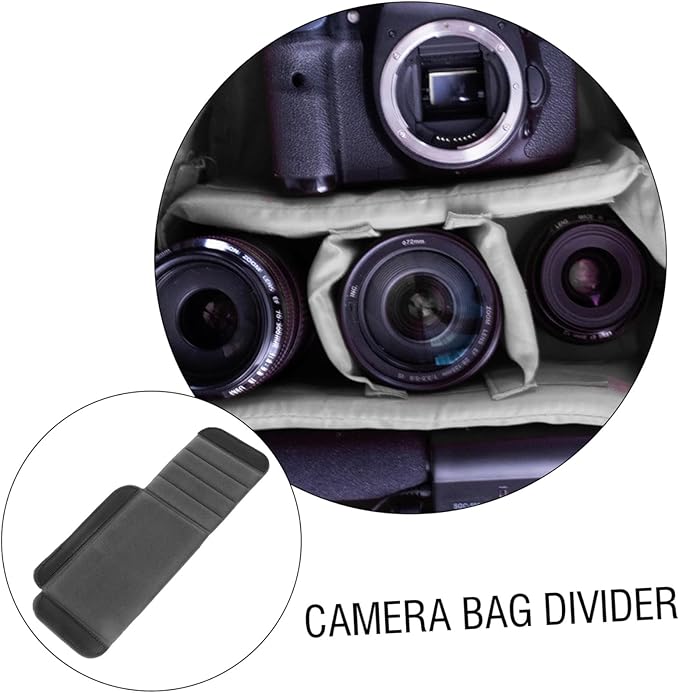 Padded Camera Bag Dividers Organiser Bag Inserts Camera Liner Partition Inner Case for Dslr Dividers