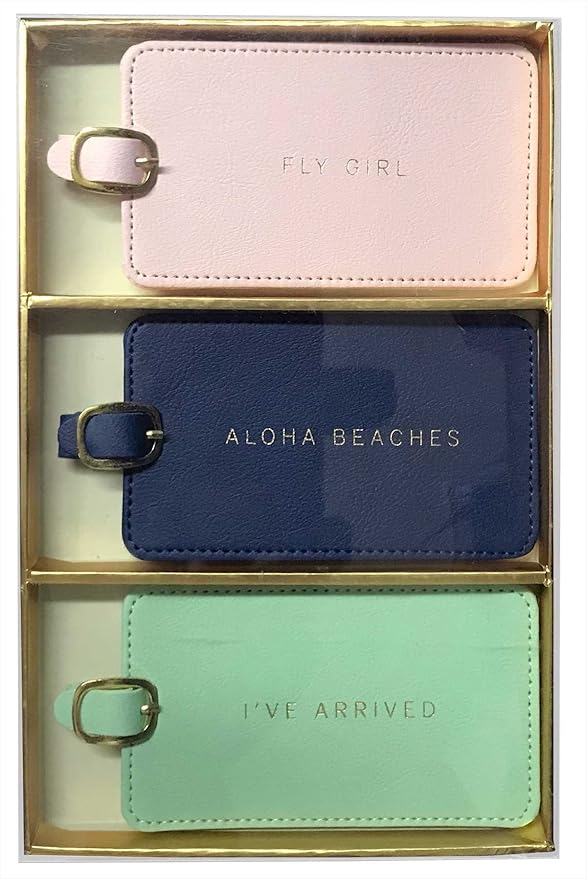 Eccolo World Traveler Luggage Tag Set of 3, Aloha, Aloha, One Size