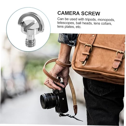 Angoily Camera Mounting Screws 1/4 Inch Tripod Mount Screws d Ring Quick Release Plate Clamp 5 Pcs