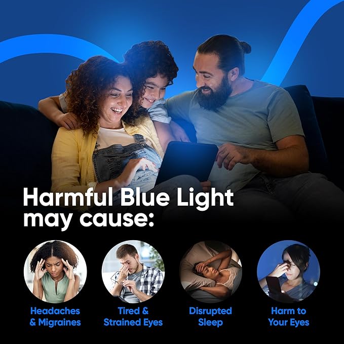 Ocushield Anti Blue Light Tempered Glass Screen Protector for iPhone 14 Pro Max 6.7" - Protect Your Eyes Reduce Migraines & Improve Sleep