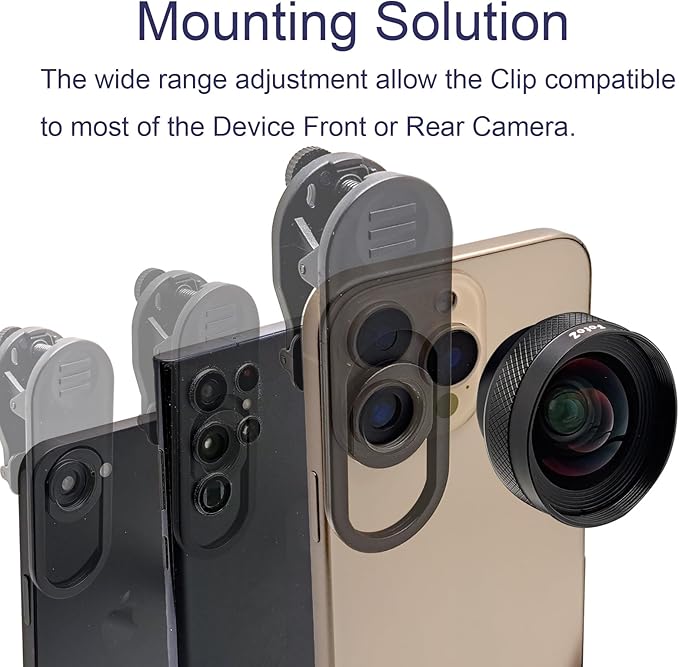 FotoZ 105mm Macro Lens with 17mm Phone Lens Clip, for iPhone & Samsung Galaxy Most Smartphones, Compatible with SmallRig iPhone Samsung Smartphone Cage Case