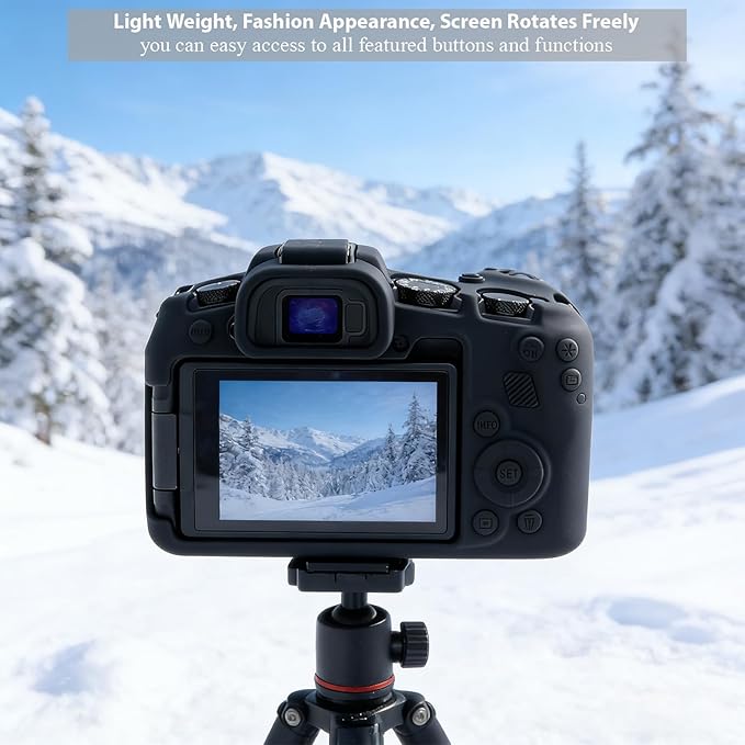 Frevyve Case for Canon EOS RP Body Camera, Skin, Anti-Scratch, Lightweight Sleeve, Soft Silicone Rubber Protective Case Cover for EOS RP Mirrorless Digital Camera Accessories (Black)