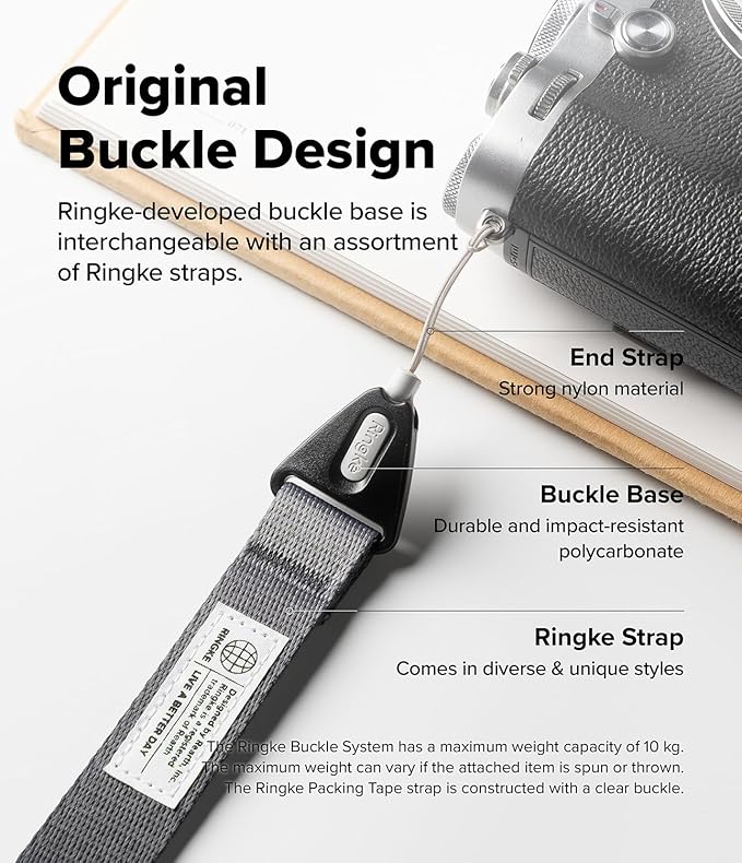 Ringke Hand Strap [Adjustable Wristlet Lanyard with Sturdy String] [One-Touch Buckle] for Phone Case, Camera, Keys, USB Flash Drive, and ID Badge - Ash Orange