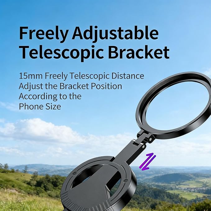 Anti-Glare Magnetic Phone Filter, 2026 Upgraded 52 Mm Magnetic Cpl Filter, Compatible with iPhone and Android Devices, Includes a Adapter Ring and Clip Mount, Reduces Reflections Enhances Colors
