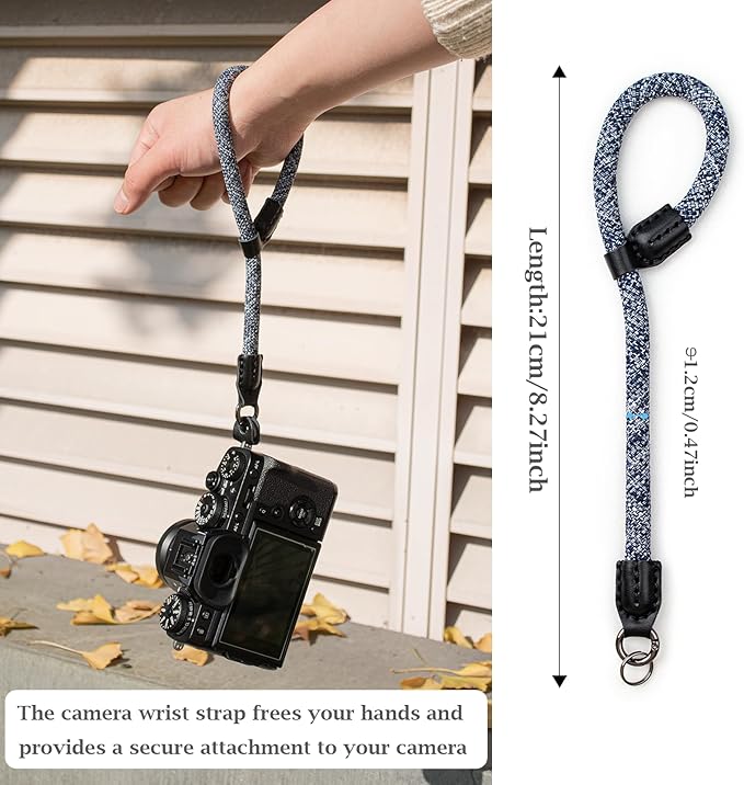 VOVMOEYA Rope Camera Wrist Strap,Camera Hand Strap Compatible with A6400 A6000 A7 IV,for Fujifilm X100V for Nikon Zf Z30 for Canon EOS R6 R7 R8 R10 Camera Wrist Straps for dslr
